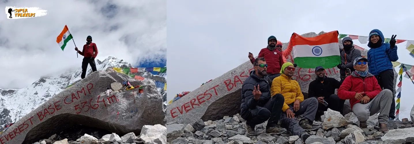 Everest Base Camp Trek - Group at EBC