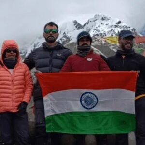 Trekkers at Everest Base Camp