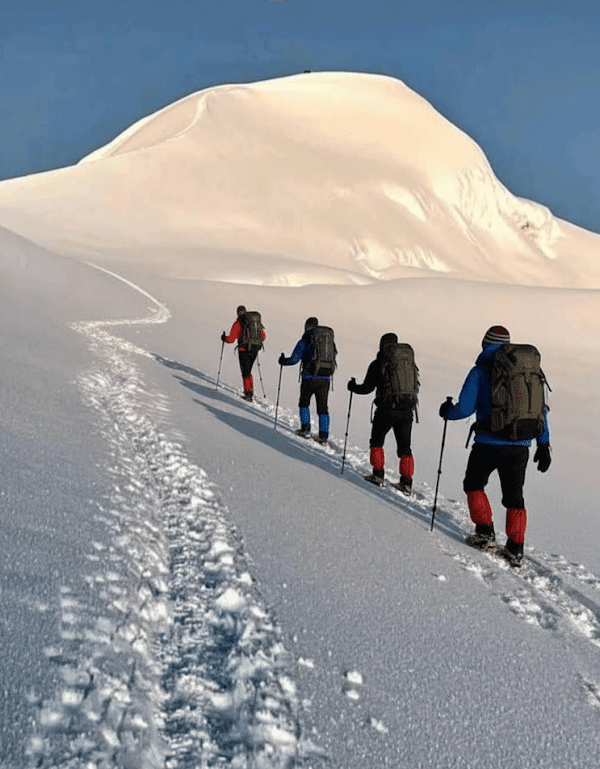 Climbers ascending Mera Glacier