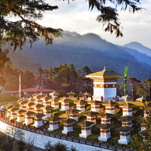 Bhutan Tour Package Dochula Pass 108 chortens