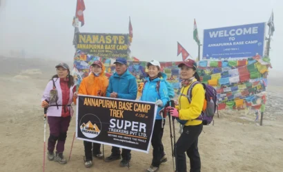 Super Trekkers Group at Annapurna Base Camp