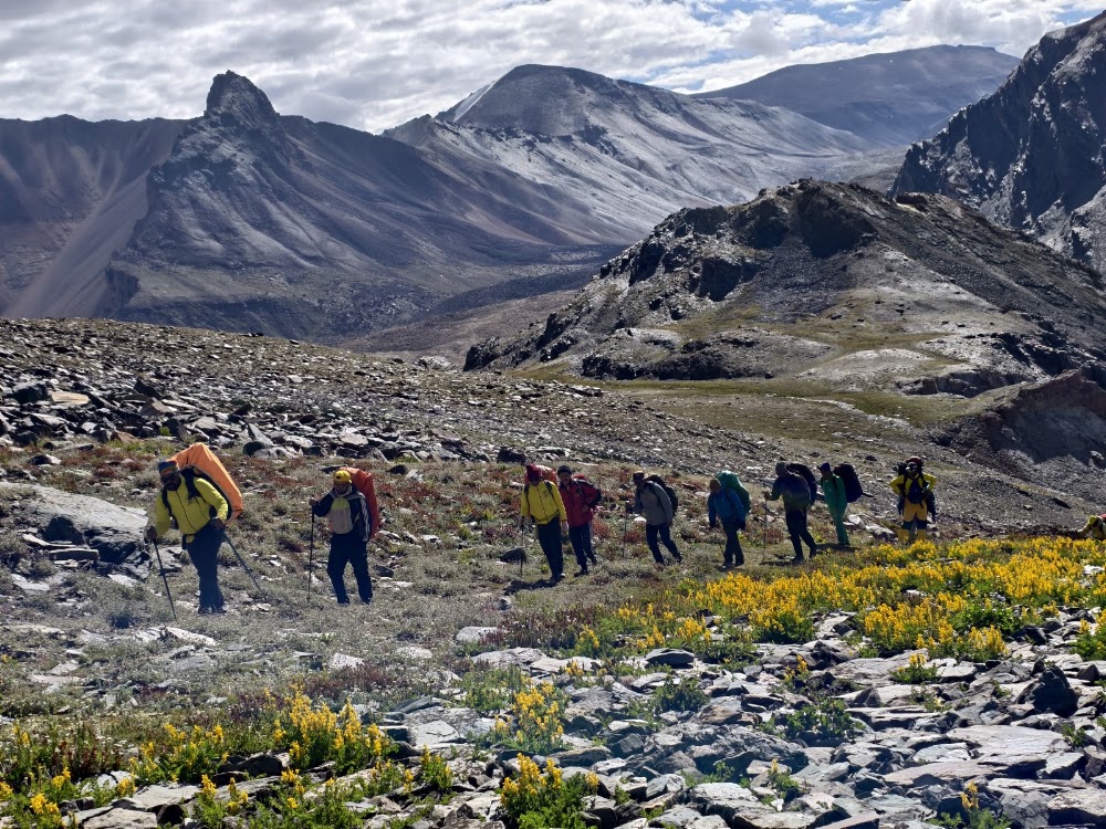 Trekkers at Yunam Teek