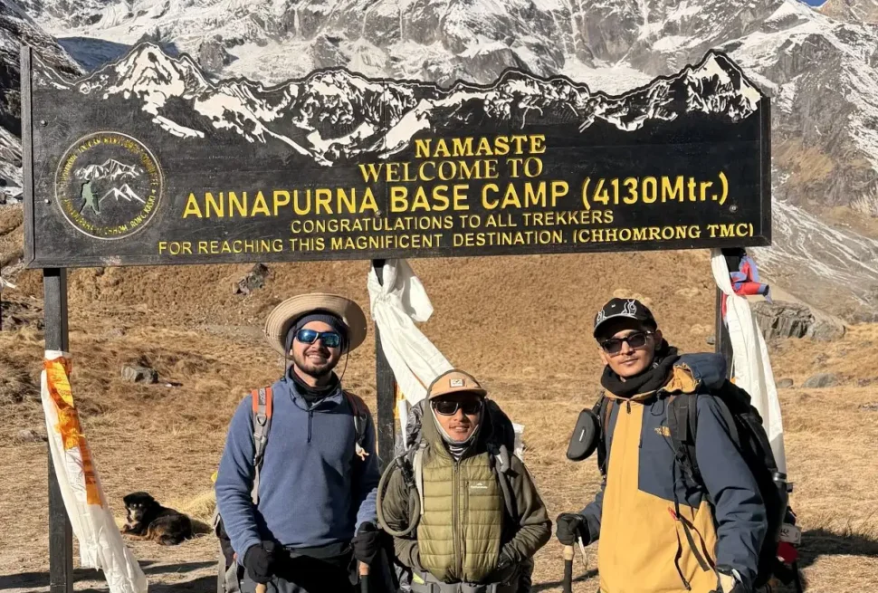 annapurna base camp new signboard