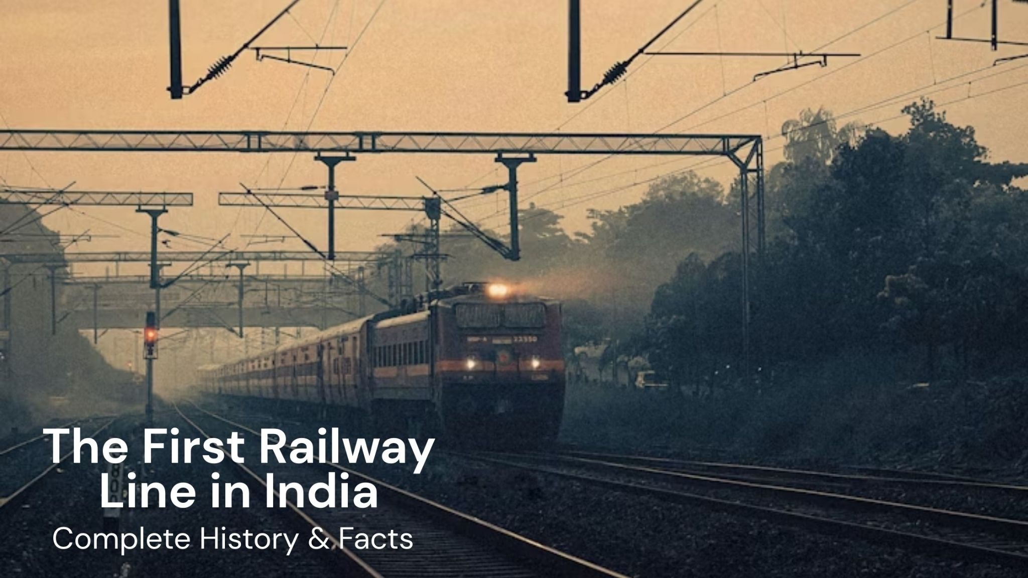 first railway line in India