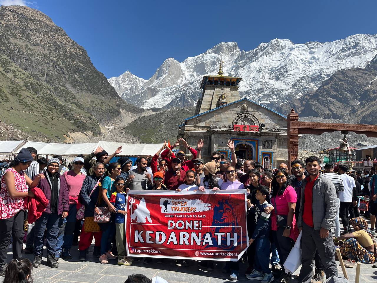 Kedarnath Dham Temple during Kedarnath Yatra in Uttarakhand