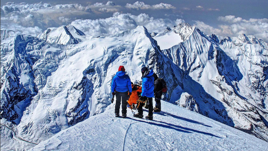 Mera Peak summit view with Everest