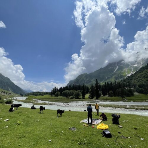 Mulling campsite on Pin Bhaba Pass Trek