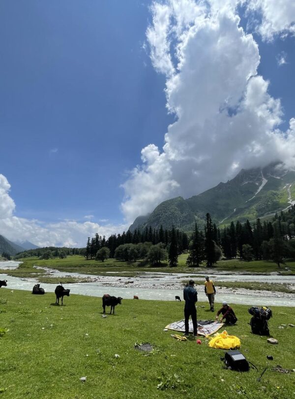 Mulling campsite on Pin Bhaba Pass Trek