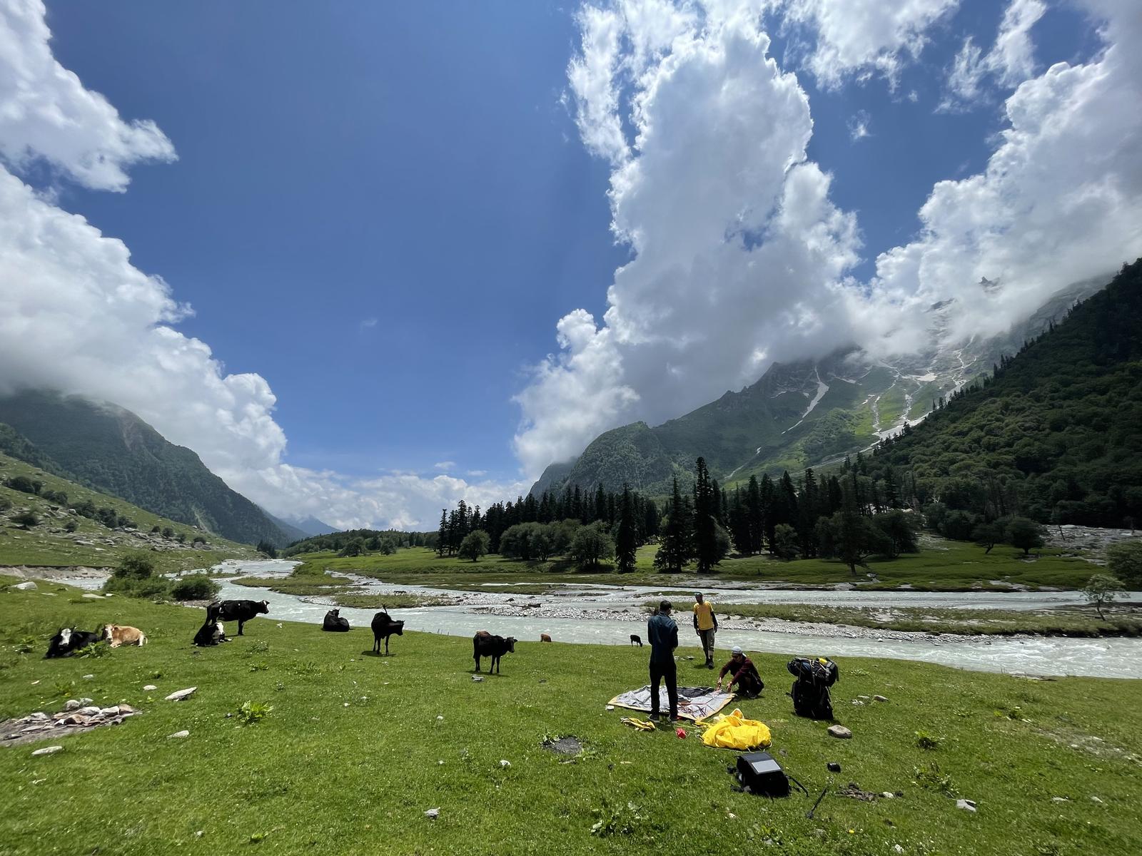 Mulling campsite on Pin Bhaba Pass Trek